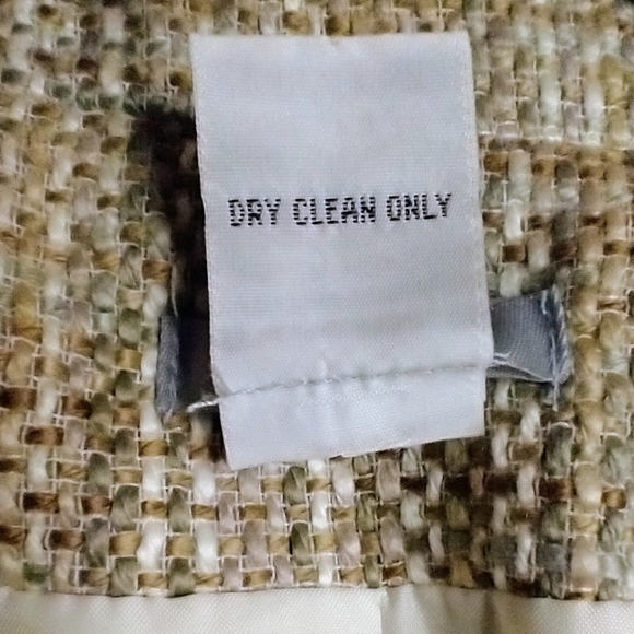 gNw Vintage Tweed Fringe Button Front Large Blazer Jacket - Picture 8 of 8